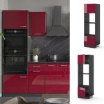Armoire micro - ondes r - line 60cm rouge brillant / anthracite vicco 34933