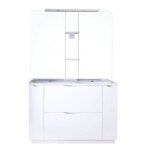 Ondee zen meuble de salle de bain � poser palermo - 120cm - blanc - laqu� - livr� en kit