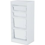 Meuble de rangement blanc enfant 4 bacs de rangement