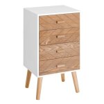Homcom - rangement - bois - 40x30x75cm - blanc