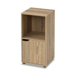 Meuble de rangement coloris ch�ne - longueur 30 x profondeur 29 x hauteur 60 cm.