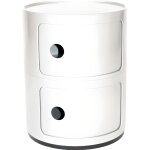 Meuble de rangement componibili - kartell - 2 tiroirs - blanc - abs - contemporain - design