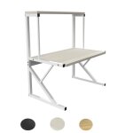 Meuble rangement de cuisine - mengda - support four micro - ondes - 3 niveaux dtagre - blanc