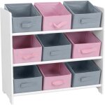 Urban living - meuble de rangement enfant 9 paniers girl - 63 x h. 595 cm - rose Urban living - meuble de rangement enfant 9 paniers girl - 63 x h. 595 cm - rose
