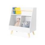 Meuble de rangement enfant. blanc. 2 compartiments