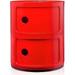 Meuble de rangement - kartell - componibili - 2 tiroirs - rouge