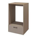 Meuble de rangement pour machine  laver collection washing ? 1 tiroir ? taupe et chne