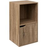 Meuble de rangement en mdf imitation bois coloris ch�ne - longueur 34. 4 x profondeur 32 x hauteur 67. ...
