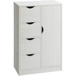 Homcom - meuble de rangement - panneaux de particules - 54x29x83cm - blanc