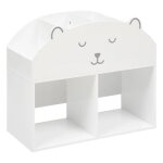 Meuble de rangement ourson pour enfant bibliothèque enfant blanche en mdf - longueur 56 x profondeur ... Meuble de rangement ourson pour enfant bibliothèque enfant blanche en mdf - longueur 56 x profondeur ...
