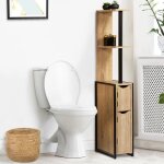 Idmarket meuble wc 2 portes detroit avec �tag�res design industriel