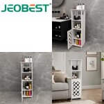 Meuble de salle de bain - jeobest - colonne - 78x22x22cm - blanc - rangement �tag�res