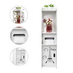 Meuble de salle de bain - mengda - placard styl - rangement pour chambre couloir wc - blanc