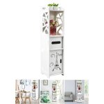 Meuble de salle de bain placard styl� bois composite - mengda - 20 * 20 * 80cm - blanc