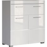 Meuble de salle de bain rangement bas - 2 portes & 1 tiroir - blanc - l 73 x p 31 x h 79 cm - amanda Meuble de salle de bain rangement bas - 2 portes & 1 tiroir - blanc - l 73 x p 31 x h 79 cm - amanda