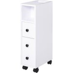 Kleankin - meuble colonne - bois - 18x30x68cm - blanc