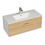 Rubite meuble salle de bain simple vasque 1 tiroir couleur - chêne modèle - largeur 100 cm Rubite meuble salle de bain simple vasque 1 tiroir couleur - chêne modèle - largeur 100 cm