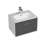 Rubite meuble salle de bain simple vasque 1 tiroir couleur - anthracite modle - largeur 60 cm