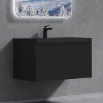 Sogood meuble de salle de bain suspendus noir mat 90x48x50cm ensemble de 2 pièces meuble avec lavabo ... Sogood meuble de salle de bain suspendus noir mat 90x48x50cm ensemble de 2 pièces meuble avec lavabo ...
