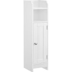 Meuble de salle de bain - vasagle - armoire de toilettes - �tag�res r�glables - blanc