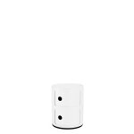 Meuble de salon kartell componibili - blanc mat - 2 portes - design contemporain