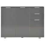 Jim - meuble enfilade - buffet gris brillant 107 x 35 x 76 cm(7429)