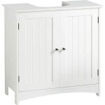 Meuble sous - lavabo oobest - blanc - 60x60x30cm - 2 �tages et 2 portes