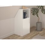 Meuble sous pente 1 porte et 1 niche - blanc - adezio