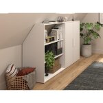Meuble sous pente 2 portes et 2 �tag�res - blanc - adezio