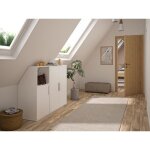 Meuble sous pente 3 portes et 1 niche - blanc - adezio