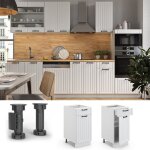 Meuble cuisine fame - line 40cm sans pt blanc campagne blanc vicco