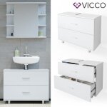 Meuble sous vasque simple ilias 80x60. 8cm blanc vicco
