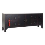 Meuble de tlvision - dkd home decor - thyann - sapin bois mdf - 130x24x51 cm - 2 portes 8 tiroirs