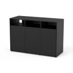 Meuble pour terrarium 118x45cm ouvert - terratlantis noir