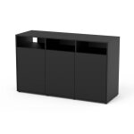 Meuble pour terrarium 132x45cm ouvert - terratlantis noir