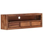 Meuble tv - mothinessto - ly4680 - bois de sesham - 120x30x40 cm - 3 tiroirs - finition laqu�e
