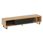 Meuble tv 160 cm effet bois clair - oviala