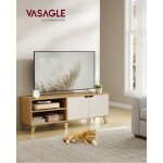 Meuble tv 2 portes longueur 140 cm pour t�l�viseurs 60 pouces salon salle � manger chambre ch�ne naturel ...