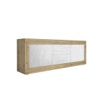 Buffet 4 portes collection sky blanc laqu idal pour cuisine / salle  manger design