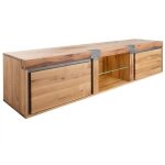 Meuble tv 260x48 ch�nes sauvage et lombard huil� bois naturel new amsterdam n� 04