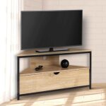 Idmarket meuble tv 100 cm dangle detroit avec placard design industriel