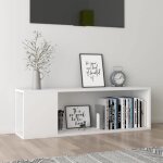 Meuble tv banc tv buffet bas support de tlvision meuble tl meuble tv blanc 100x24x32 cm agglomr[h2959] ...