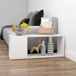 Meuble tv banc tv buffet bas support de t�l�vision meuble t�l� meuble tv blanc 80x24x32 cm agglom�r�[h2727] ...