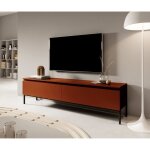 Meuble tv - bemmi - 150 cm - rouge brique