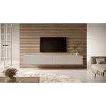 Meuble tv - selsey - bisira - taupe (gris - beige) - 200 x 316 x 30 cm - m�lamine mat