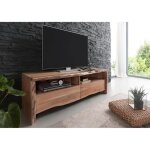 Meuble tv - bois massif dacacia laqu� (bois naturel) - design naturel - pure edge 108