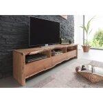 Meuble tv - bois massif dacacia laqu� (bois naturel) - design naturel - pure edge 109