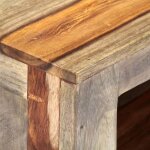 Meuble tv - mothinessto - bois massif de sheesham - 130x30x40 cm - 4 tiroirs - finition laqu�e