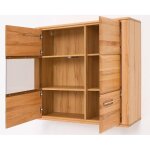 Meuble tv coloris h�tre huil� - longueur 154 x hauteur 54 x profondeur 51 cm