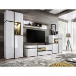 Meuble tv design - paris prix - cross - blanc brillant - led Meuble tv design - paris prix - cross - blanc brillant - led